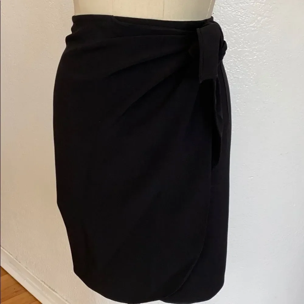 Vintage DKNY black ruched side skirt Y2K grunge 2